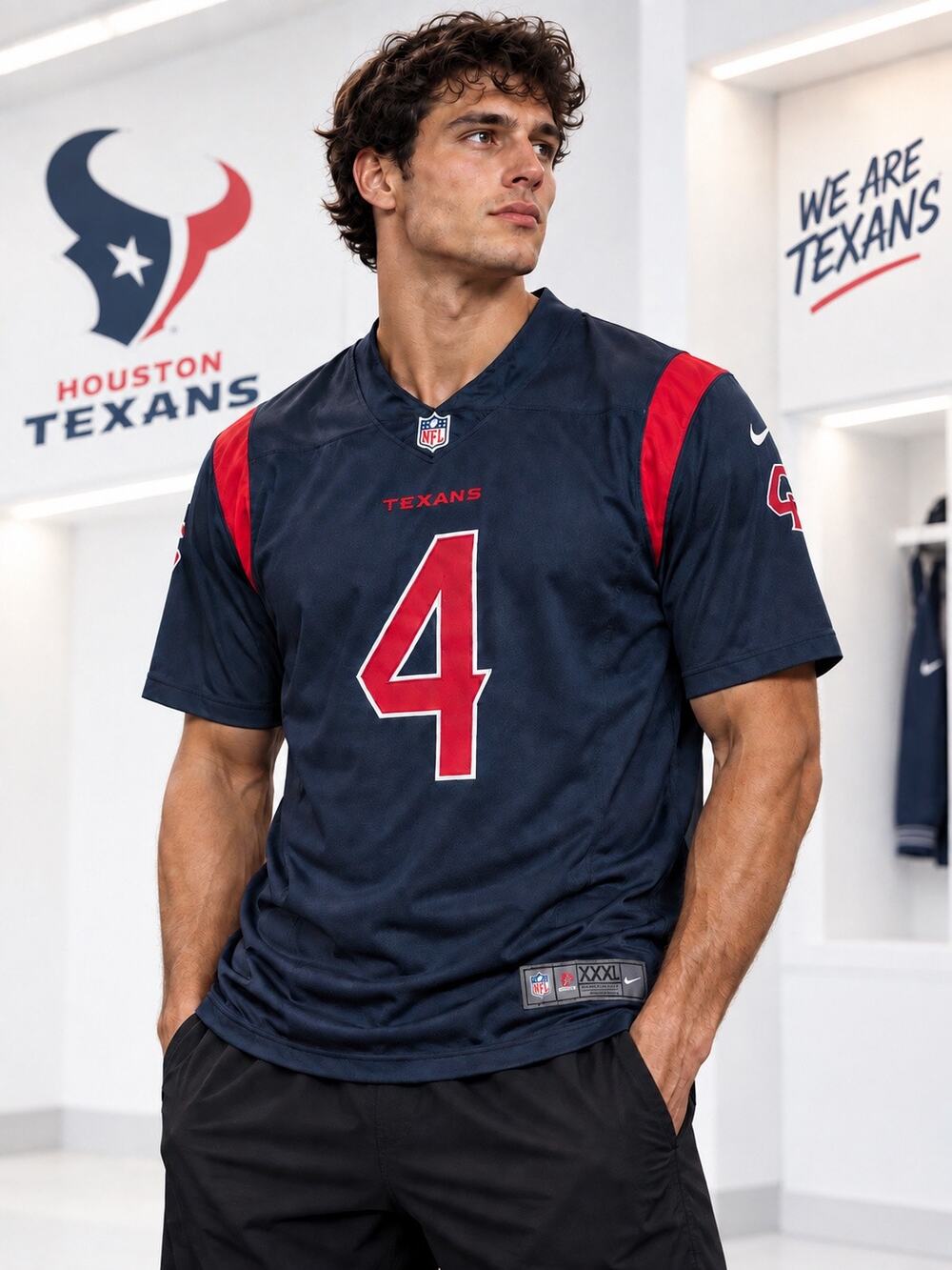 Nike Houston Texans Deshaun Watson #4 NFL Jersey Men’s XXXL